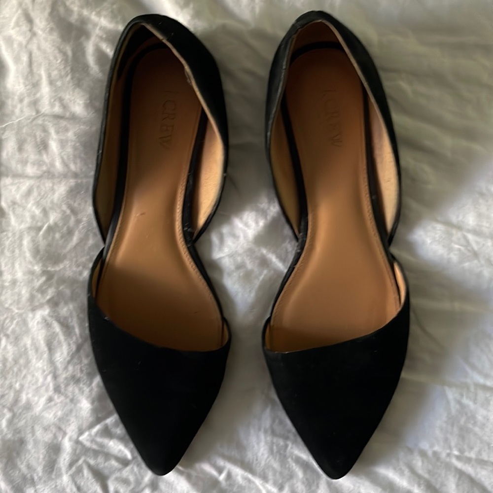 J.crew D’Orsay Black Flats.